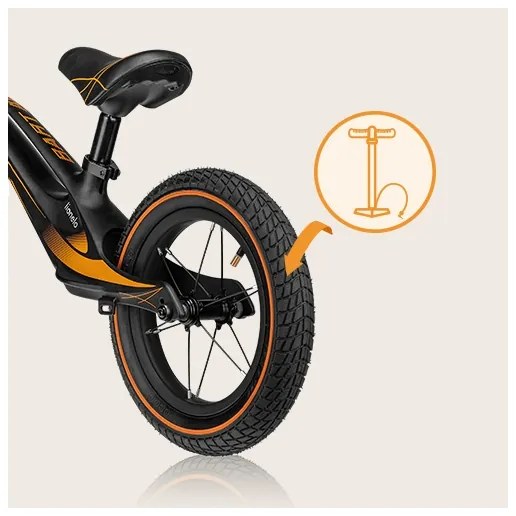 Lionelo - Tolós bicikli BART AIR fekete/narancs