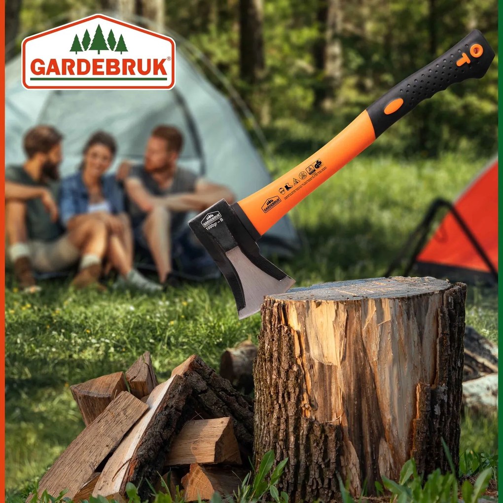 TOMS fejsze és hasító készlet, 2 db, fekete/narancs Gardebruk