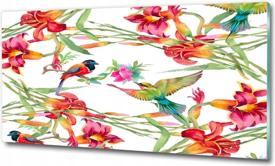 Fotó-üvegkép Egzotikus madarak 125x50