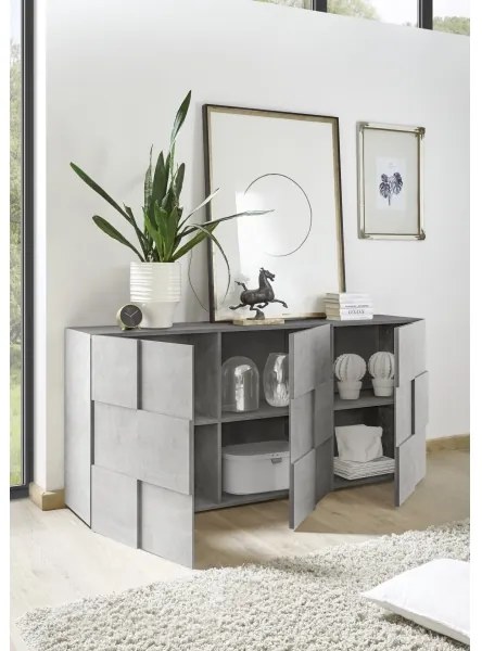 SERIAN betonszürke komód