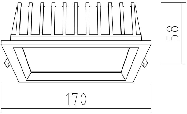 APLED-LED Lámpa SQUARE WOODLINE LED/12W/230V 3000K 17x17 cm fenyő tömör fa