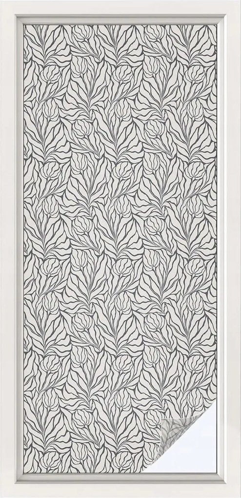 Furnérfólia Adatvédelem Szélvédőkhöz és Ablakokhoz Levelek Virágok 50x116 cm