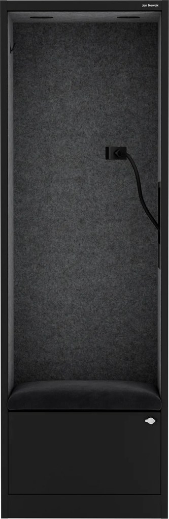 Sally 600mm korpus Czarny - siedzisko Ciemnoszary