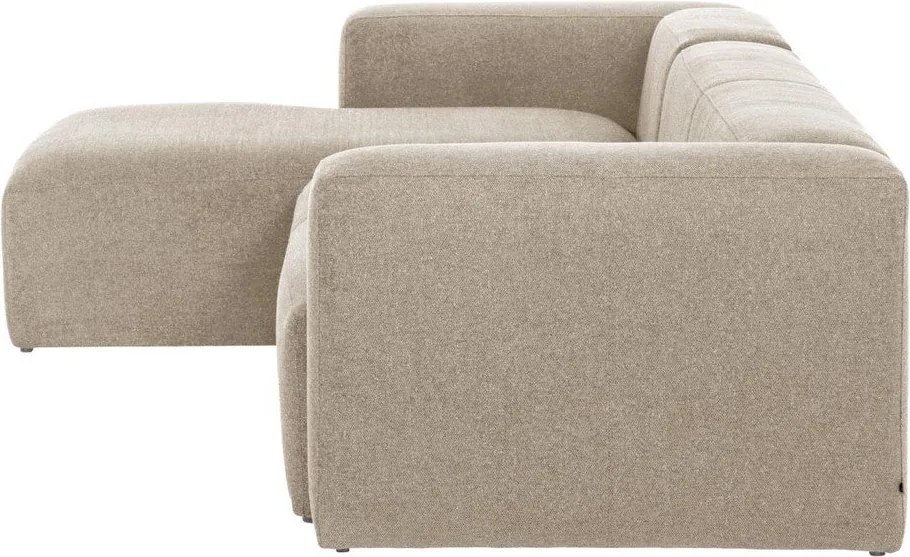 Bézs sarokkanapé (bal oldali) Blok – Kave Home