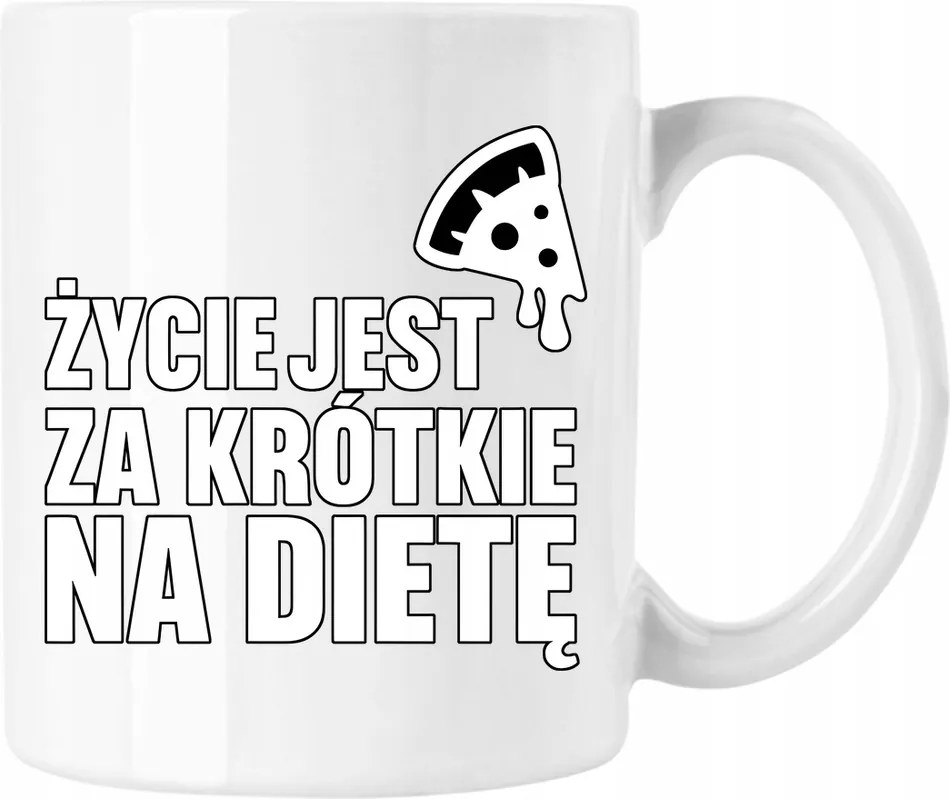 Bögre Az élet túl rövid a diétához Fehér 330ml