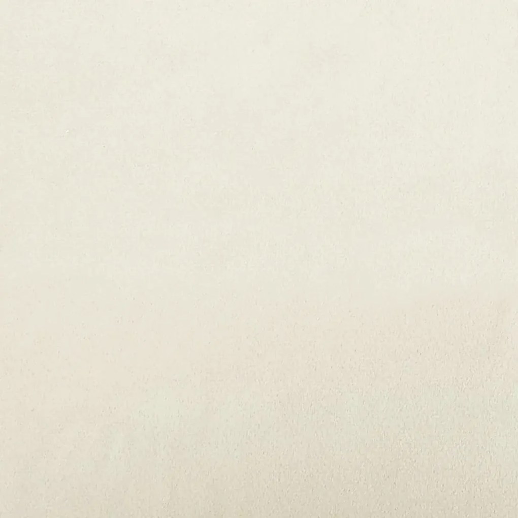 2 személyes krémszínű bársony kanapé díszpárnákkal 120 cm