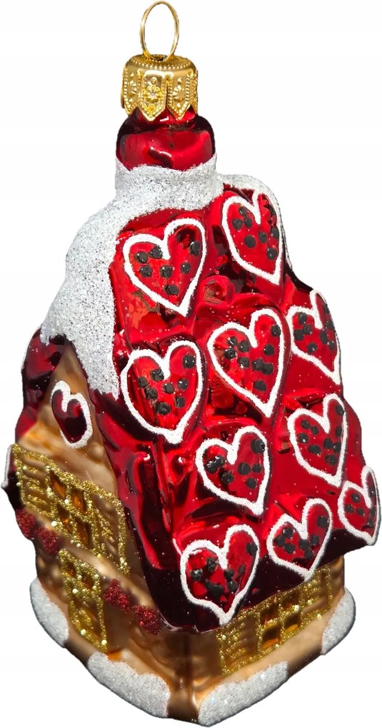 Kollekció Üveg Szerelem Házikó Kézzel Festett Karácsonyi Bomba