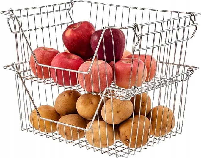 2 Fém tárolókosár 2 db #g117