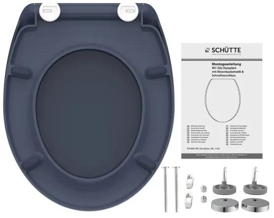 Schütte 82304-A - ANTRACIT WC-ülőke SoftClose, duroplast