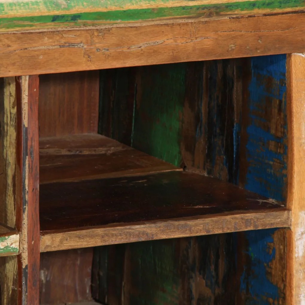 Cipőtároló 110x35x40 cm Tömör fa újrahasznosított