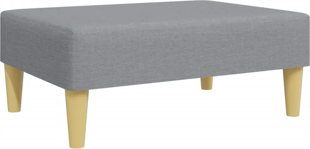 vidaXL világosszürke szövet lábzsámoly 77x55x31 cm