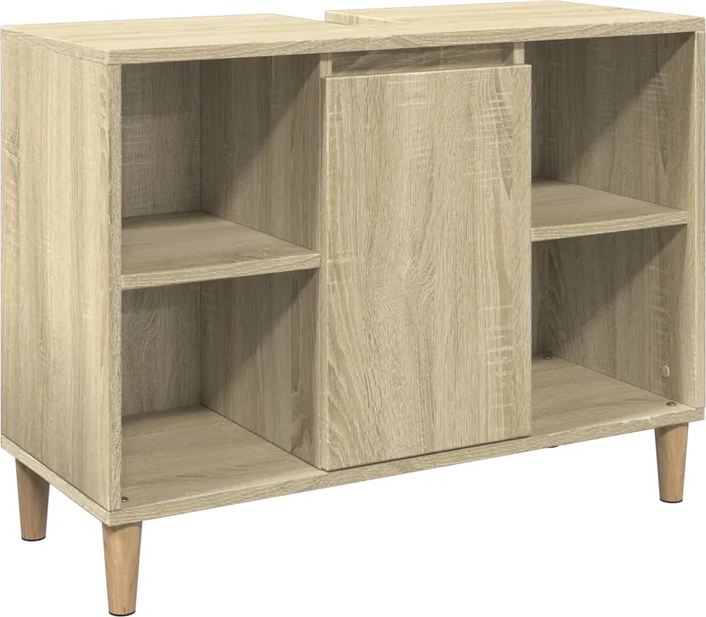 vidaXL sonoma tölgy színű szerelt fa mosdószekrény 80 x 33 x 60 cm
