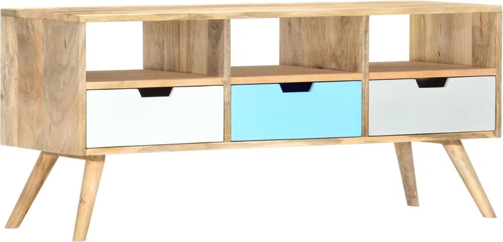 vidaXL tömör mangófa TV-szekrény 110 x 35 x 48 cm