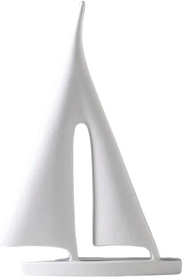 Asztali dísz, 21 cm, gyanta, fehér