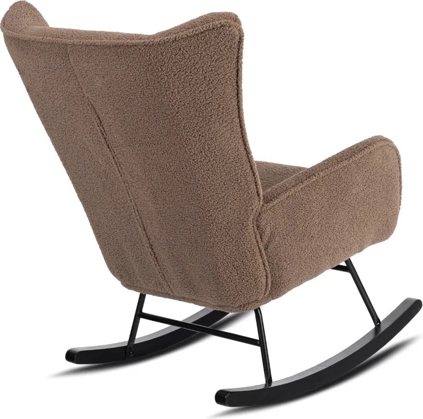 JACKSON hintafotel barna bouclé kárpittal