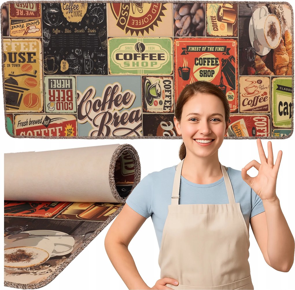 Futószőnyeg Konyhai Vízálló Foltálló Vinil Konyhai Szőnyeg 70x150cm