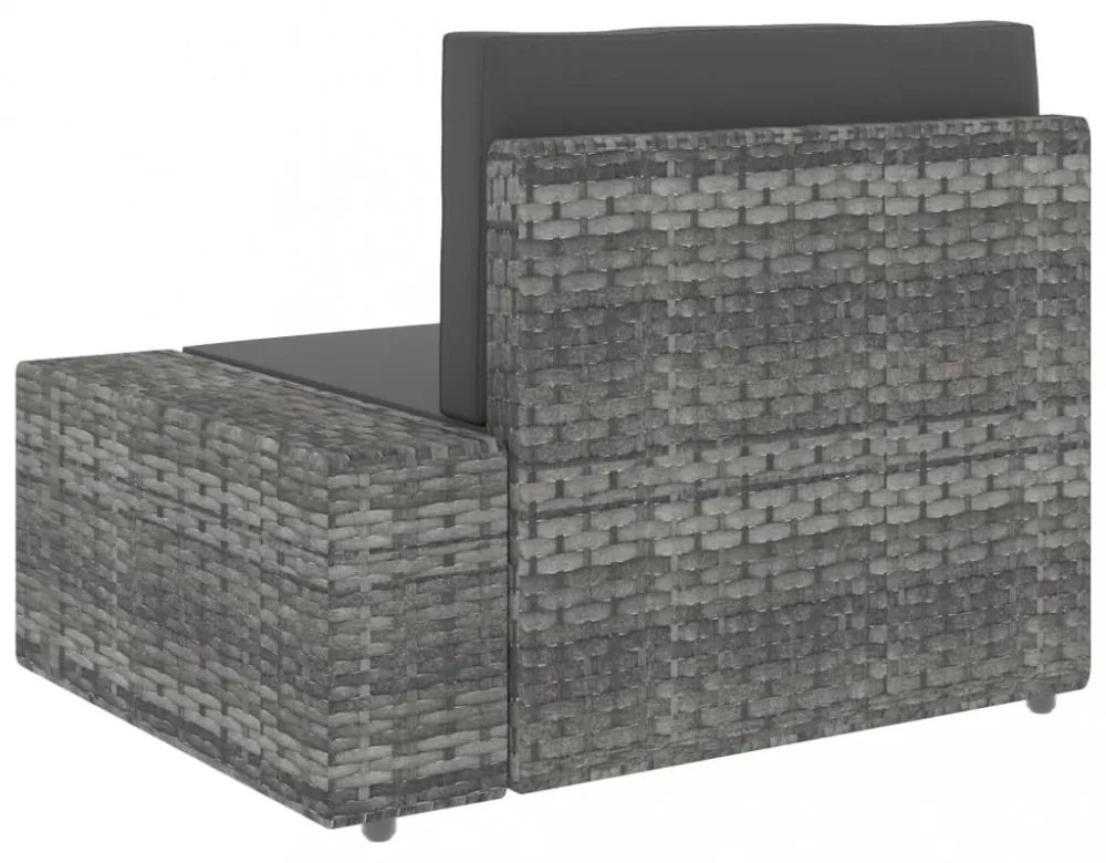 4 részes szürke polyrattan kerti ülőgarnitúra