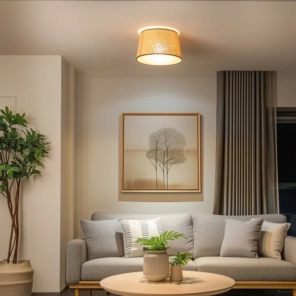 Brilagi - LED felületre szerelhető csillár CERIA 1xE27/40W/230V átm. 35 cm bézs