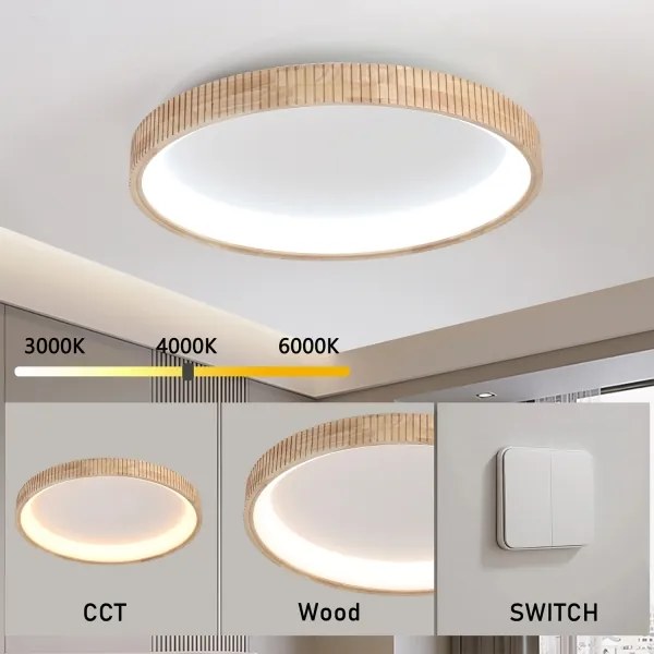 Brilagi - LED mennyezeti lámpatest FALCON WOOD MODERN LED/60W/230V átm. 80 cm, fa