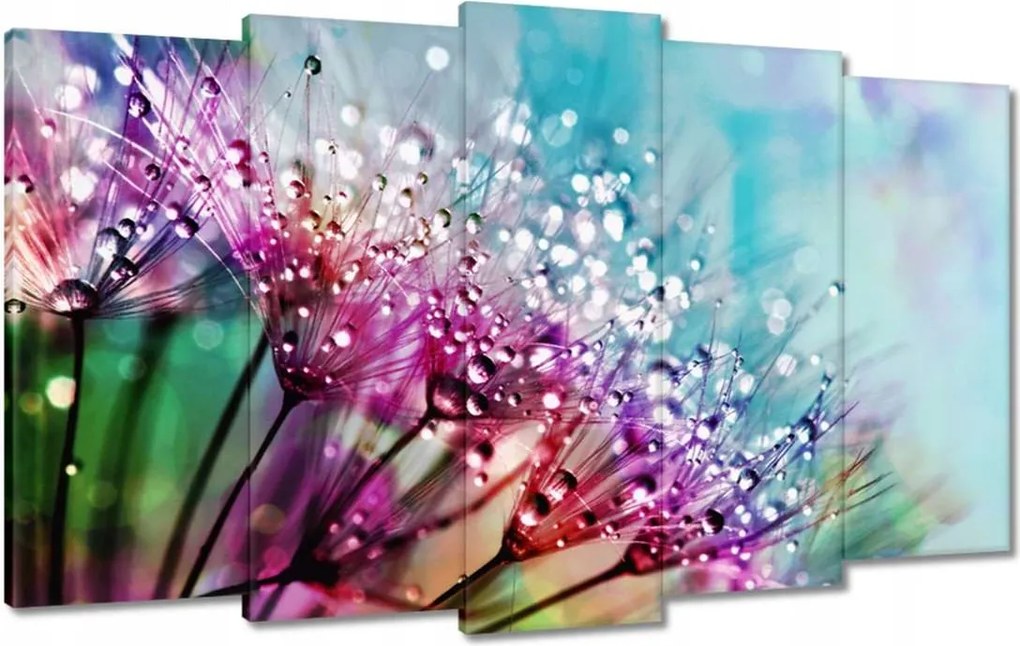 Vászonkép 100x60 Harmatcseppek Pitypang