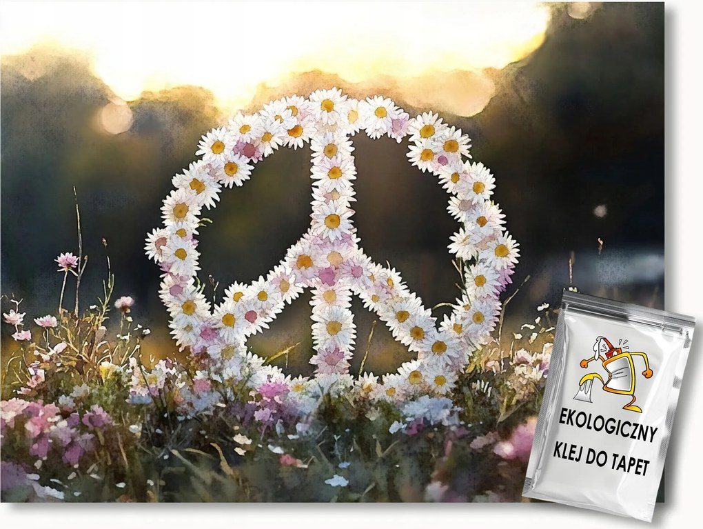 Fotótapéta Flizelina Virágok Rét Szimbólum Szoba Peace Csendes-óceán 368x254 ragasztó