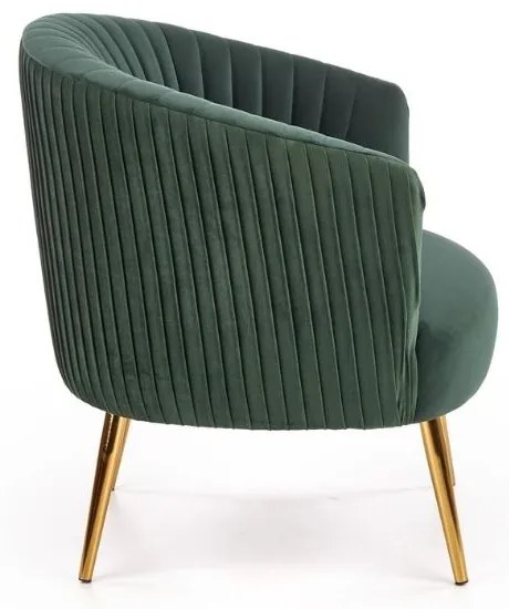 Crown fotel, sötétzöld / arany
