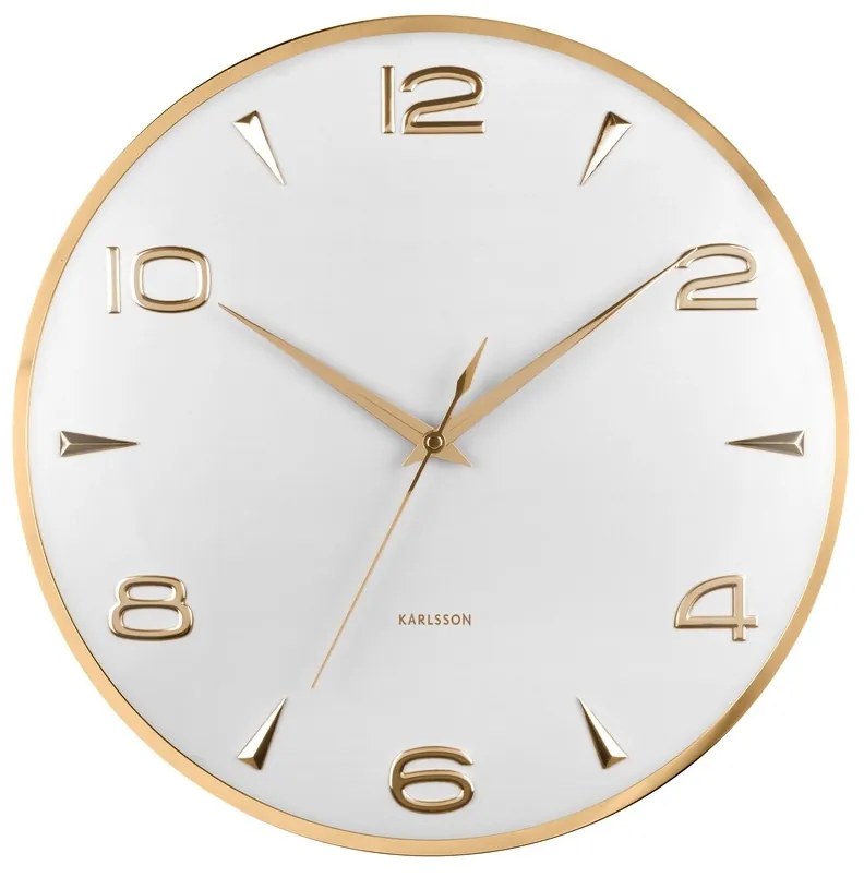 Karlsson 6017WH design falióra, fehér, átmérő: 40cm