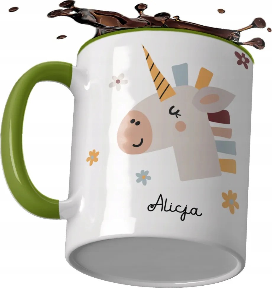 Unikornis bögre gyerekeknek unikornis saját névvel színes