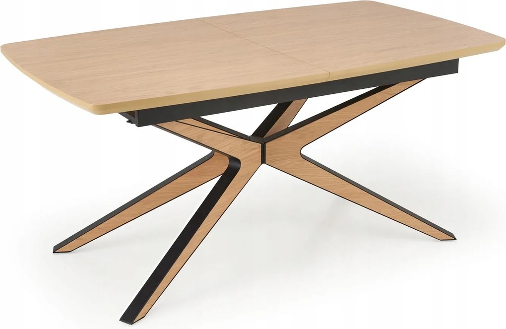 Összecsukható asztal téglalap alakú natúr konyha étkezőbe, nappaliba James X