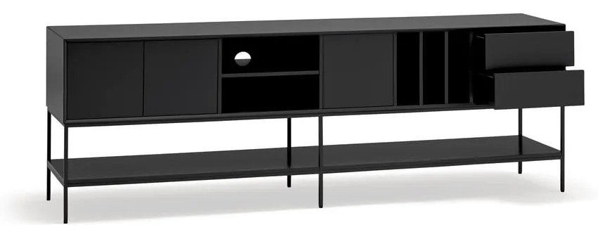 Fekete TV-állvány 220x74x45 cm Platt – Teulat