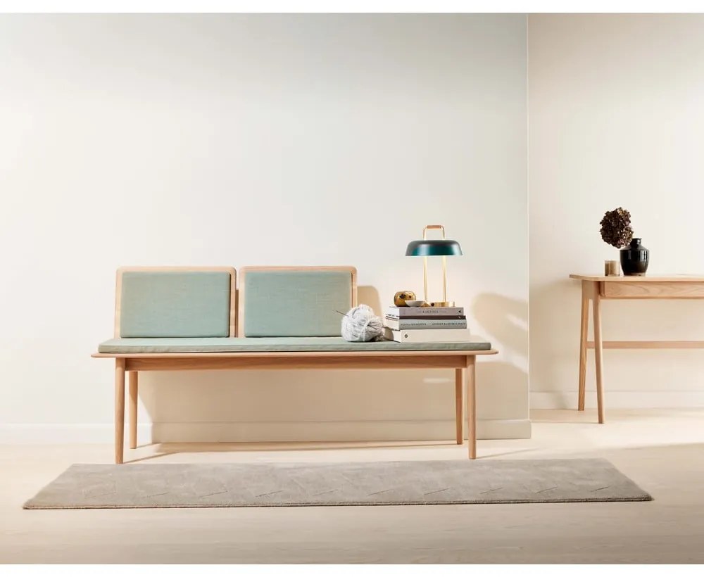 Világoszöld-natúr színű gyapjú pad Elba - Hammel Furniture