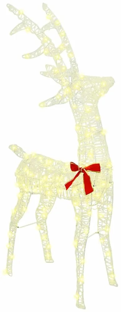 Rénszarvas húzta szán Meleg fehér 70 x 26 x 128,5 cm Akril