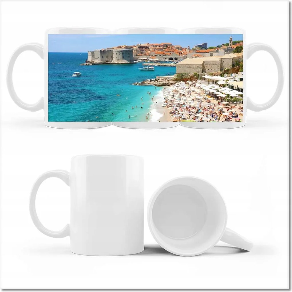 Fotó bögre Kilátás a Banje Beach-re