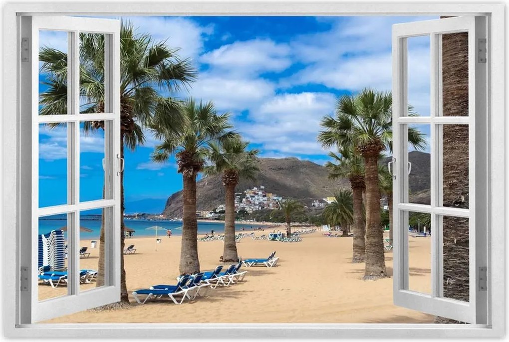 Poszterek 120x80 Nagy pálmafák a tengerparton