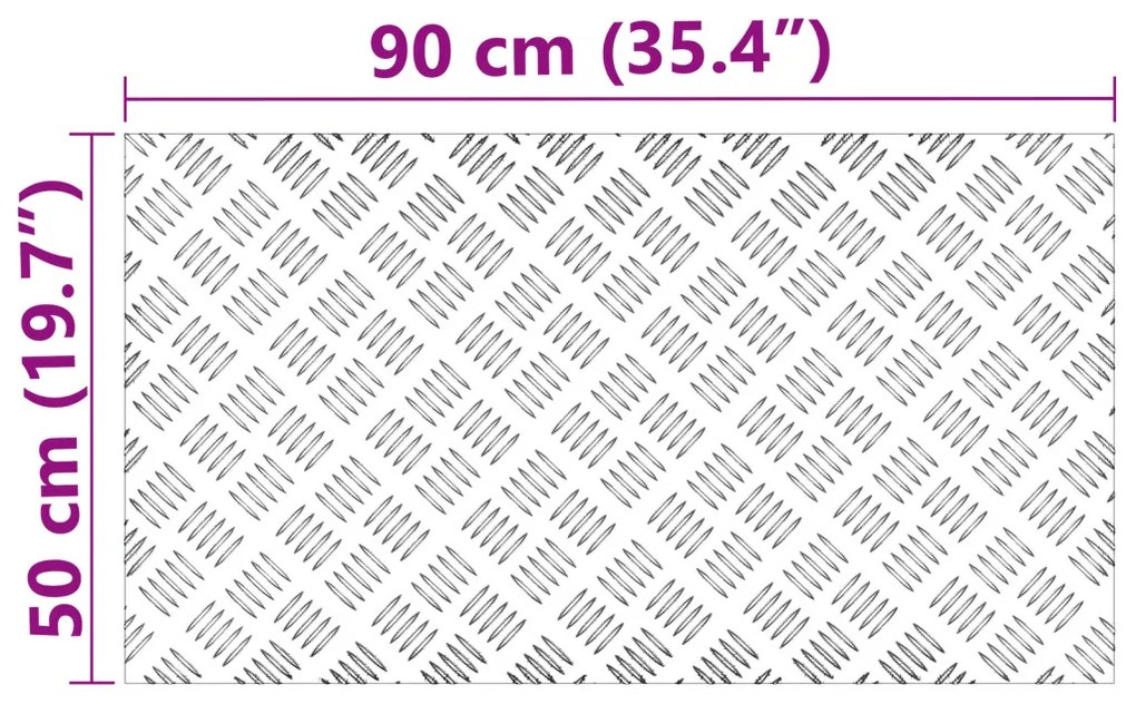 Alumínium Rácsos Lemezek 2 db Csúszásmentes 90x50 cm