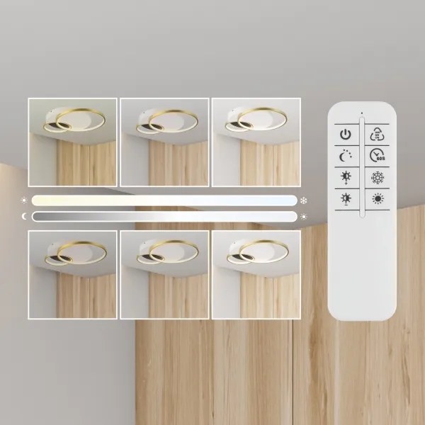 Dimmelhető mennyezeti lámpa BENITO LED/31W/230V 3000-6500K fehér/arany