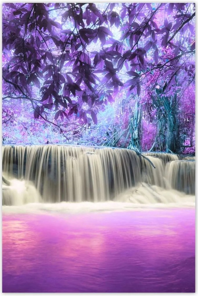 Poszterek 40x60 Lila vízesés