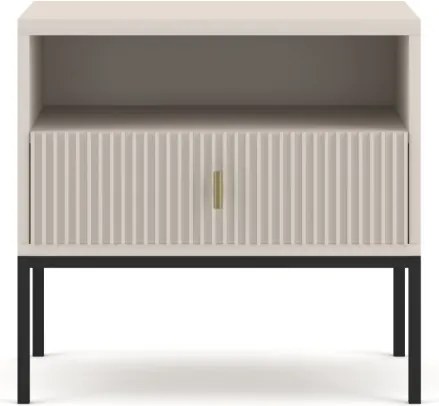 Magas komód kasmír színben fekete elemekkel arany fogantyúkkal – MAGGIORE MA06