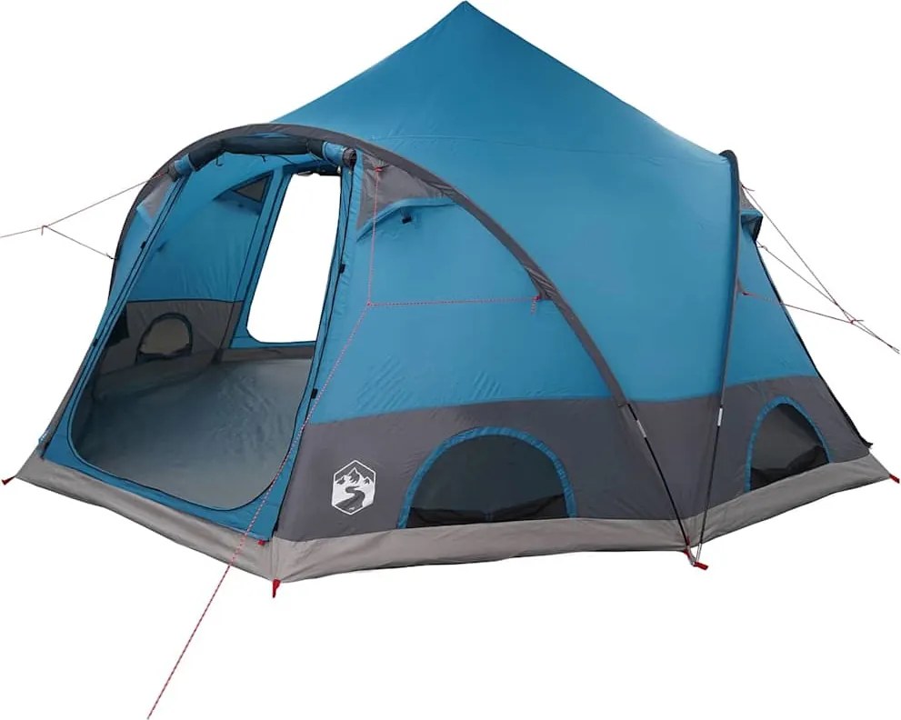 vidaXL Dóm sátor 4 személyes tetővel tárolóval Kék 505 x 450 x 248 cm