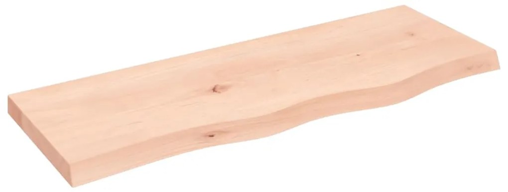 kezeletlen tömör tölgyfa fali polc 80x30x(2-4) cm