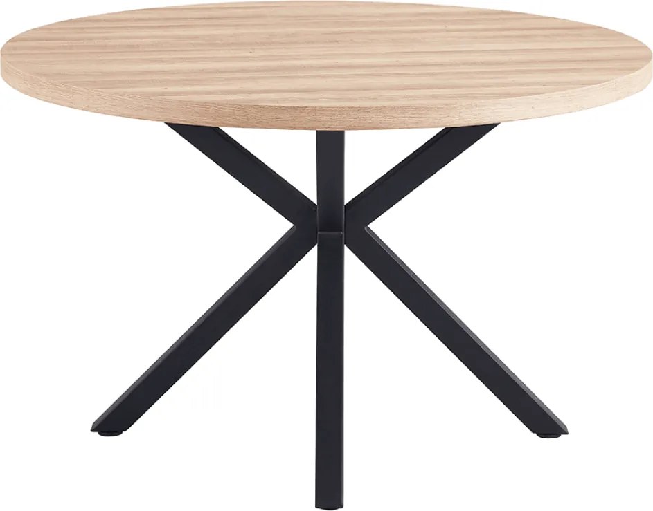 Étkezőasztal, sonoma tölgy/fekete, átmérő 120 cm, MEDOR
