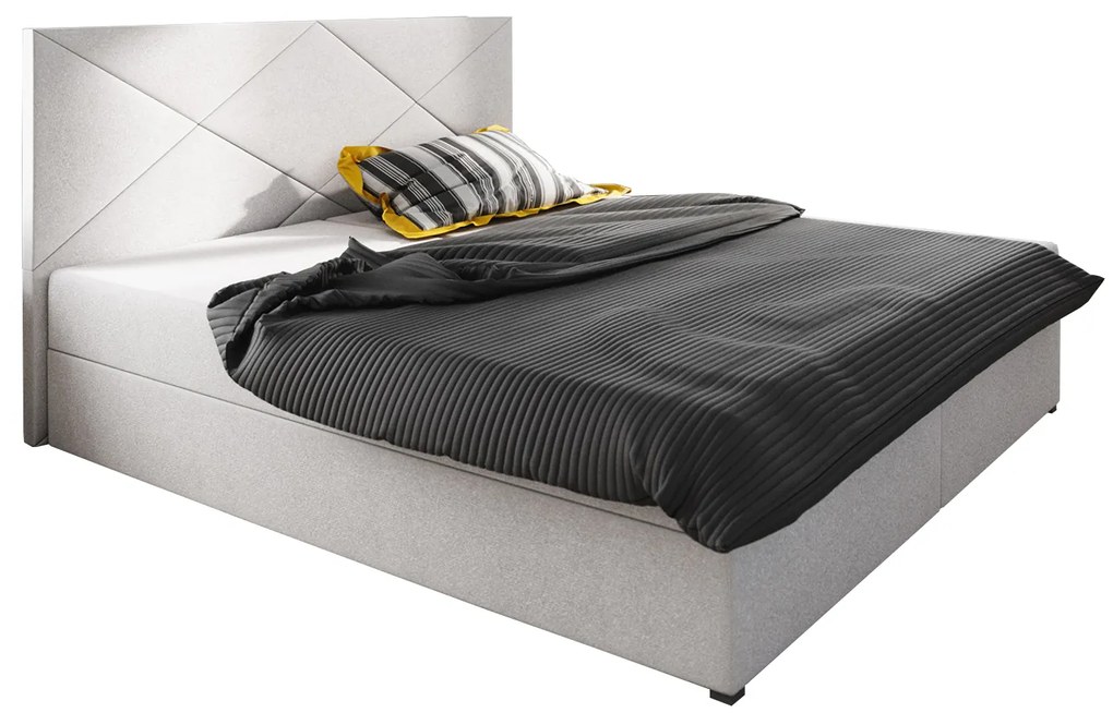 Franciaágy  Boxspring 140 cm Fade 4 (bézs) (matraccal és tárolóhellyel). 1046516