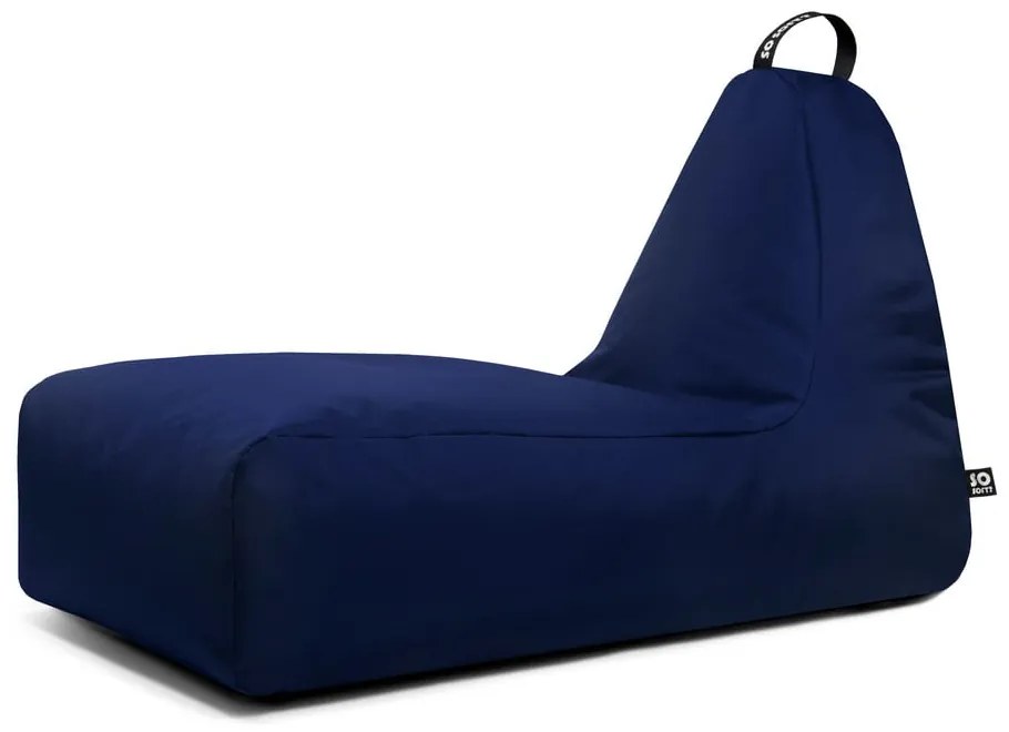 Sötétkék babzsákfotel Chill XXL – So Soft?