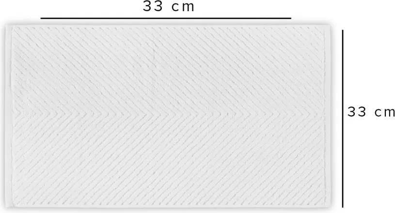 Chevron konyharuha, fehér, 33×33 cm