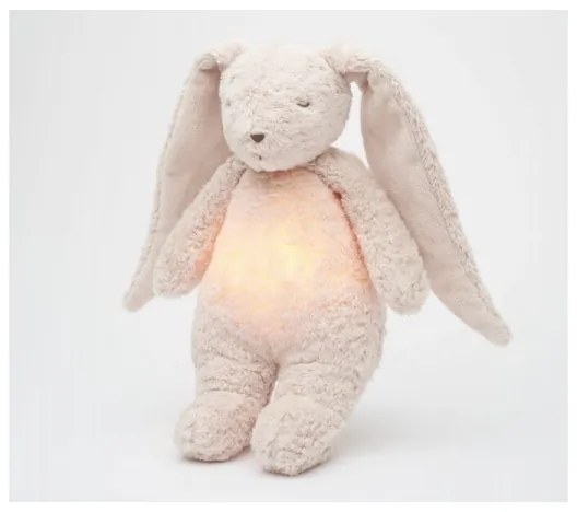 Moonie - Snuggle buddy dallammal és világítással 2.0 nyuszi organic rózsa