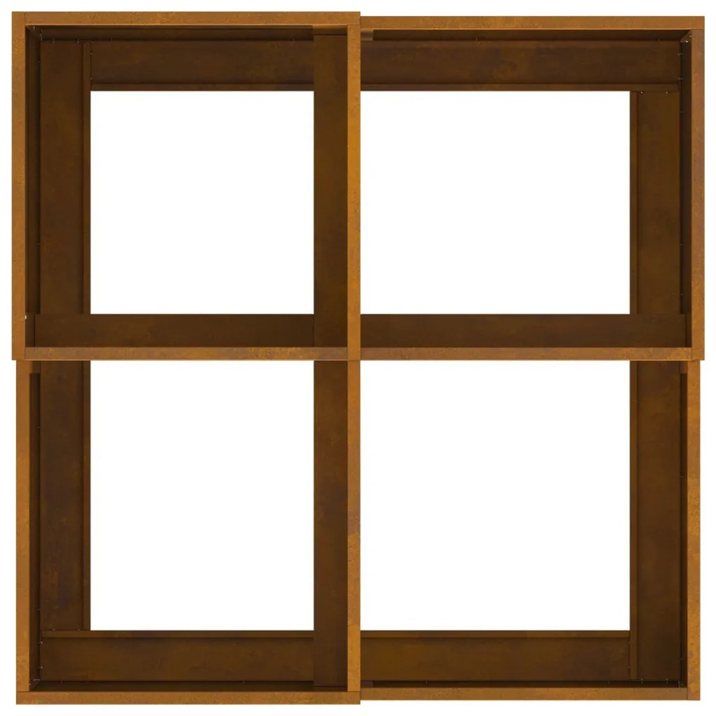 Kerti Ültető 80x80x48 cm Időjárásálló Acél