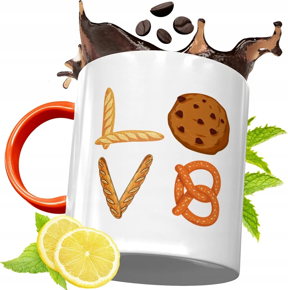 Narancssárga Bögre Péknek Ajándék fényképes nyomtatással