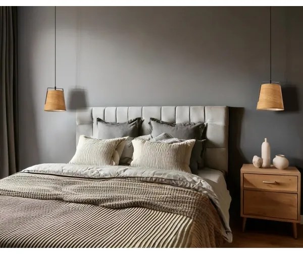 Csillár zsinóron MILBURY 1xE27/40W/230V barna