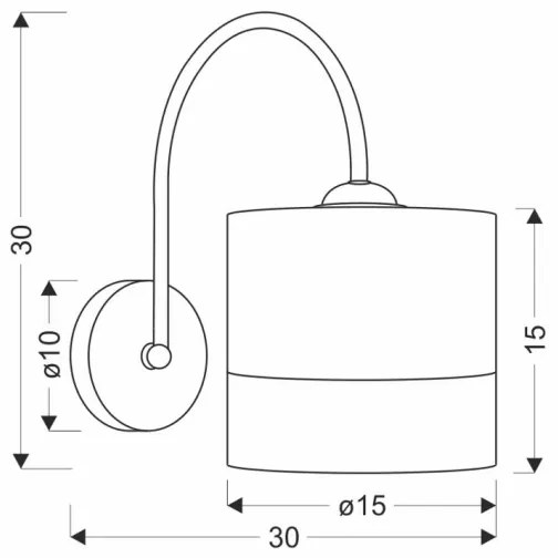 Fali lámpa BIANCO 1xE27/40W/230V fehér/barna