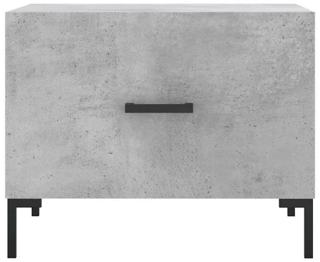 Betonszürke szerelt fa dohányzóasztal 50 x 50 x 40 cm
